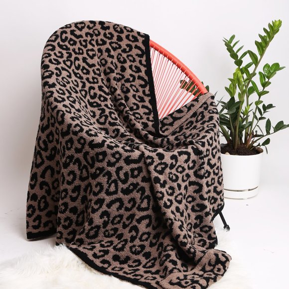 P/S New Colors! Leopard Print Luxury Soft Throw Blanket·50x 60·ComfyLuxe - Picture 7 of 12